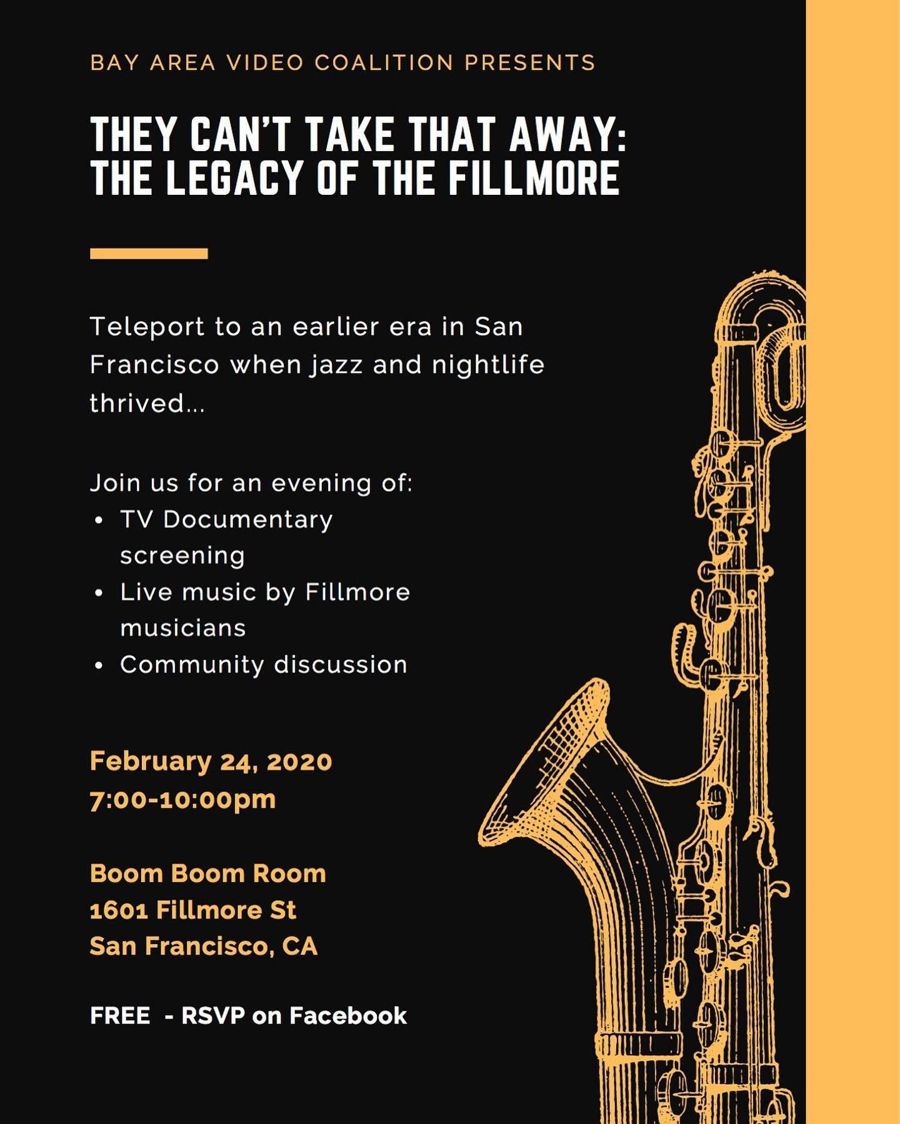 Poster for the screening at the Boom Boom Room