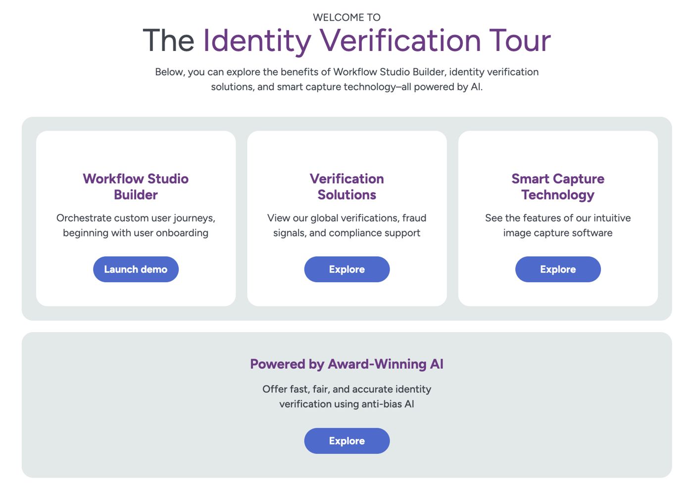 The Identity Verification Tour interactive demo